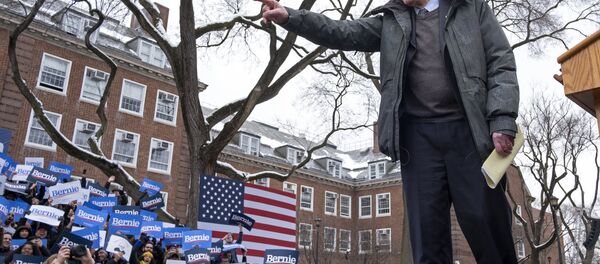 Sen. Bernie Sanders, I-Vt., arrives to the stage as he kicks off his 2020 presidential campaign Saturday, March 2, 2019, in the Brooklyn borough of New York Sen. Bernie Sanders, I-Vt., arrives to the stage as he kicks off his 2020 presidential campaign Saturday, March 2, 2019, in the Brooklyn borough of New York - Sputnik International