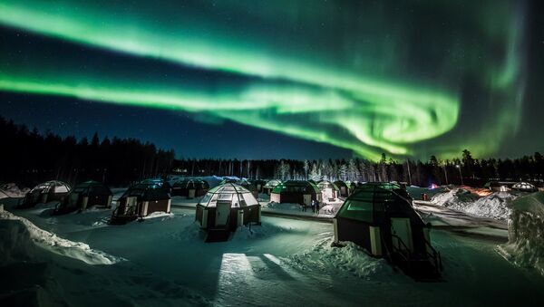 UFO, Tornado or Mushroom Cloud: Mesmerising View of Finland's Northern Lights - Sputnik International