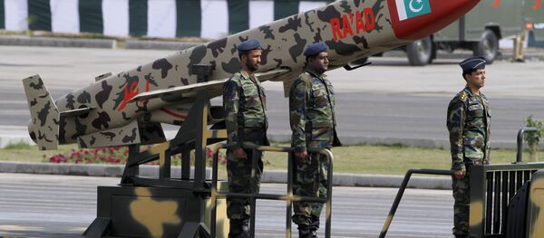 A Pakistani-made Cruise missile Ra’ad is loaded on a trailer rolls down during a military parade to mark Pakistan's Republic Day in Islamabad, Pakistan, Wednesday, March 23, 2016 - Sputnik International