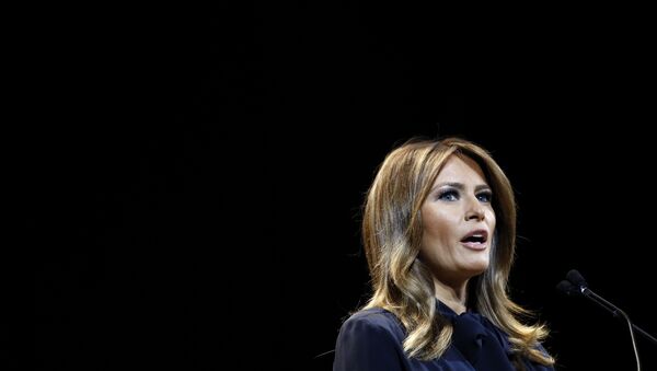 First lady Melania Trump speaks before participating in a town hall on the opioid epidemic with moderator Eric Bolling in Las Vegas, Tuesday, March 5, 2019, during a two-day, three-state swing to promote her Be Best campaign - Sputnik International