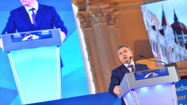 Hungarian Prime Minister Viktor Orban speaking at European People's Party's meeting (File photo). - Sputnik International