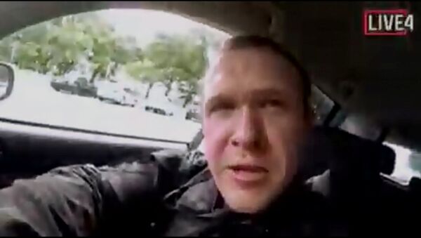 A still image taken from video circulated on social media, apparently taken by a gunman and posted online live as the attack unfolded, shows him driving in Christchurch, New Zealand, March 15, 2019 - Sputnik International