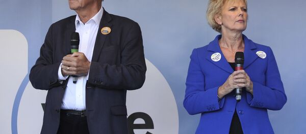 Liberal Democrat leader Vince Cable, pictured with former Conservative MP and Remainer Anna Soubry at a People's Vote event Liberal Democrat leader Vince Cable, pictured with former Conservative MP and Remainer Anna Soubry at a People's Vote event - Sputnik International