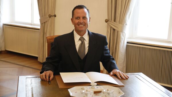 (FILES) This file photo taken on May 8, 2018 shows then newly accredited US Ambassador to Germany Richard Grenell after he signed his letter of accreditation during an accreditation ceremony for new Ambassadors in Berlin, Germany. - Sputnik International