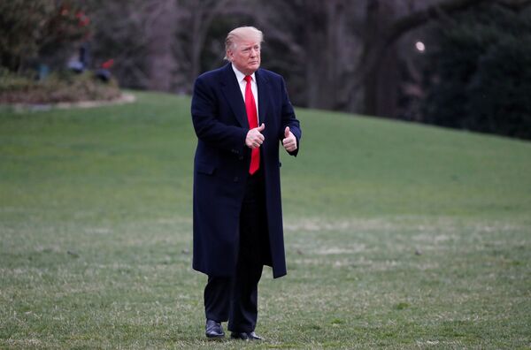 U.S. President Donald Trump reacts as he returns to the White House after U.S. Attorney General William Barr reported to congressional leaders on the submission of the report of Special Counsel Robert Mueller in Washington, U.S., March 24, 2019 U.S. President Donald Trump reacts as he returns to the White House after U.S. Attorney General William Barr reported to congressional leaders on the submission of the report of Special Counsel Robert Mueller in Washington, U.S., March 24, 2019 - Sputnik International