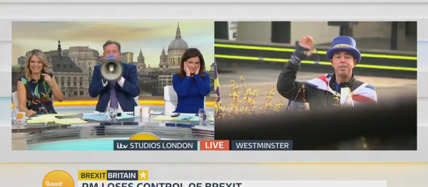 After months of Mr. Stop Brexit interrupting @ranvir01, the @GMB team have finally got their revenge!  - Sputnik International