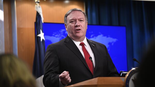 Secretary of State Mike Pompeo answers a question during a news conference on Tuesday, March 26, 2019, at the Department of State in Washington - Sputnik International