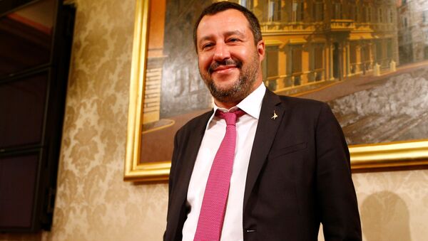 Italian Deputy Prime Minister and League leader Matteo Salvini arrives for a news conference at the Senate upper house parliament building in Rome, Italy March 8, 2019 - Sputnik International