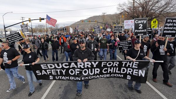 Pro-gun protesters in Utah - Sputnik International