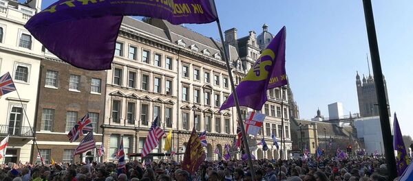 Protesters rally against delay of the Brexit process in London, the United Kingdom on 29 March, 2019 Protesters rally against delay of the Brexit process in London, the United Kingdom on 29 March, 2019 - Sputnik International