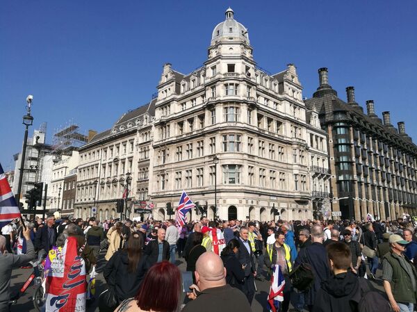 Protesters rally against delay of the Brexit process in London, the United Kingdom on 29 March, 2019  - Sputnik International