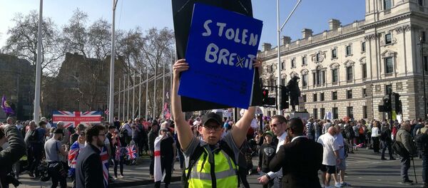 Protesters rally against delay of the Brexit process in London, the United Kingdom on 29 March, 2019 Protesters rally against delay of the Brexit process in London, the United Kingdom on 29 March, 2019 - Sputnik International