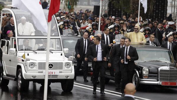 Pope Francis and King Mohammed VI in Rabat, Morocco - Sputnik International