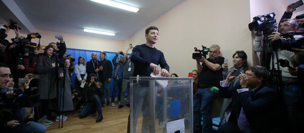 Zelensky votes in the election. Zelensky votes in the election. - Sputnik International