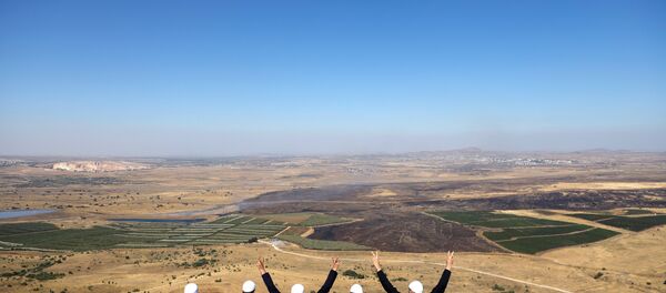 Israeli Druzes sit together watching the Syrian side of the Israel-Syria border on the Israeli-occupied Golan Heights, Israel July 7, 2018 Israeli Druzes sit together watching the Syrian side of the Israel-Syria border on the Israeli-occupied Golan Heights, Israel July 7, 2018 - Sputnik International