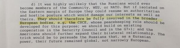   Sir Rodric Braithwaite note to PM Major - Sputnik International