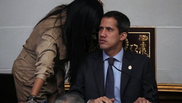 Venezuelan opposition leader Juan Guaido, who many nations have recognised as the country's rightful interim ruler, takes part in a session of the National Assembly in Caracas, Venezuela April 2, 2019 - Sputnik International