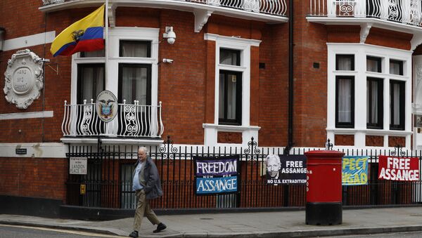 A general view of the Ecuadorian Embassy where Wikileaks founder Julian Assange has been holed out since 2012, in London, Friday, April 5, 2019 - Sputnik International