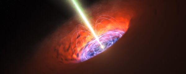 artist impression of the surroundings of a supermassive black hole artist impression of the surroundings of a supermassive black hole - Sputnik International