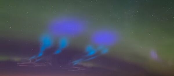 NASA's AZURE Rocket Launch (screenshot from time-lapse) NASA's AZURE Rocket Launch (screenshot from time-lapse) - Sputnik International