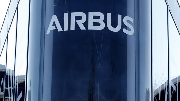 The Airbus logo is pictured at Airbus headquarters in Blagnac near Toulouse, France, March 20, 2019 - Sputnik International