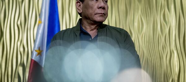 Philippines President Rodrigo Duterte arrives to greet Secretary of State Mike Pompeo at Colonel Jesus Villamor Airbase in Manila, Philippines, Thursday, Feb. 28, 2019 Philippines President Rodrigo Duterte arrives to greet Secretary of State Mike Pompeo at Colonel Jesus Villamor Airbase in Manila, Philippines, Thursday, Feb. 28, 2019 - Sputnik International