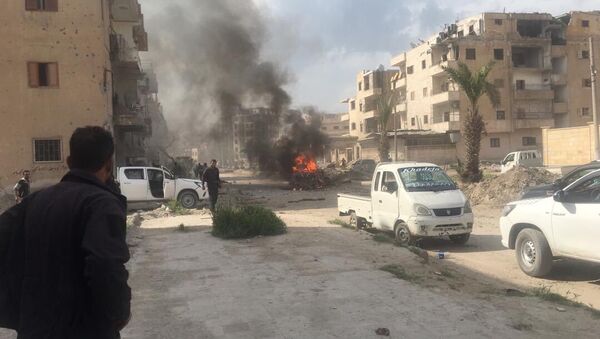 Car bomb that exploded just in al-Nour Street of Raqqa - Sputnik International