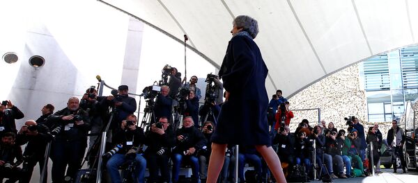 British PM May meets German Chancellor Merkel in Berlin British PM May meets German Chancellor Merkel in Berlin - Sputnik International