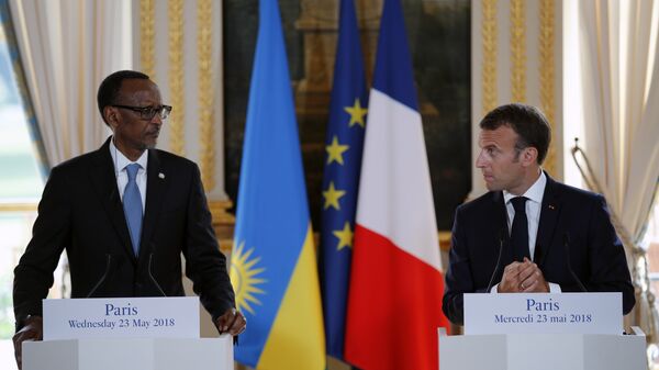 President Emmanuel Macron of France hosted Rwanda's President Kagame at the Elysee Palace last year as he sought to thaw relations - Sputnik International