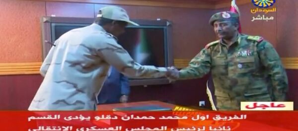 General Abdelfattah Mohamed Hamdan Dagalo is sworn-in as the deputy of the Sudanese transitional military council - Sputnik International
