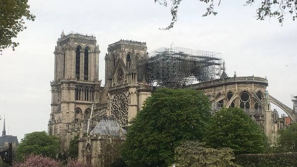 Notre Dame cathedral in Paris after the fire. - Sputnik International