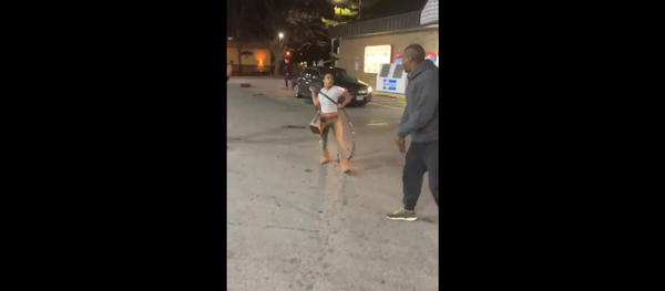 Brawl breaks out at a gas station in Akron, Ohio, after remarks regarding hot dogs are made. Brawl breaks out at a gas station in Akron, Ohio, after remarks regarding hot dogs are made. - Sputnik International