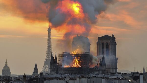 Notre Dame on Fire - Sputnik International