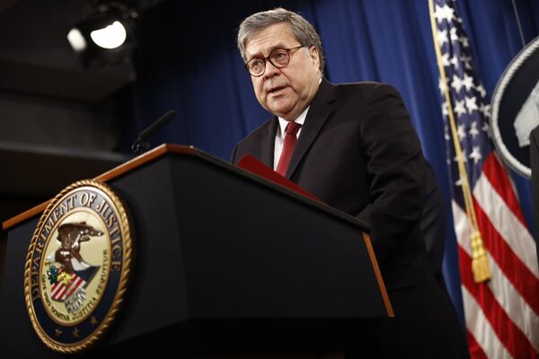 US Justice Department to Release Report on Russia-Trump Investigation This Month - Reports US Justice Department to Release Report on Russia-Trump Investigation This Month - Reports - Sputnik International