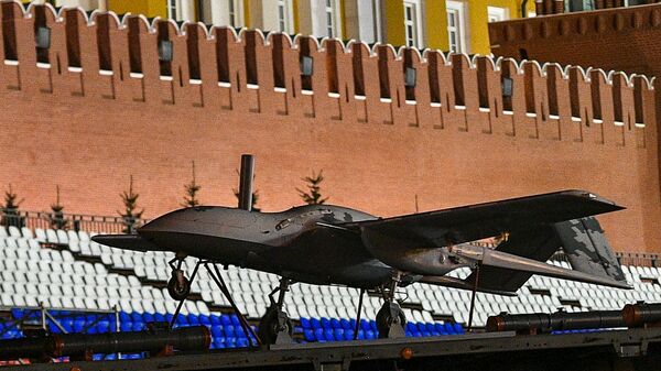 Russia's Korsar Drone Flight Model during Russian army rehearsals for 9 May 2019 Victory Day military parade - Sputnik International