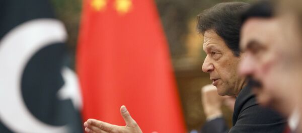 Pakistan's Prime Minister Imran Khan attends talks with Chinese President Xi Jinping (not pictured) at the Great Hall of the People in Beijing, Friday, Nov. 2, 2018 Pakistan's Prime Minister Imran Khan attends talks with Chinese President Xi Jinping (not pictured) at the Great Hall of the People in Beijing, Friday, Nov. 2, 2018 - Sputnik International