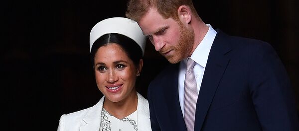 In this file photo taken on March 11, 2019 Britain's Prince Harry, Duke of Sussex (R) and Meghan, Duchess of Sussex leave after attending a Commonwealth Day Service at Westminster Abbey in central London - Sputnik International