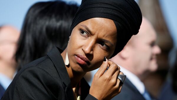 Rep. Ilhan Omar (D-MN) participates in a news conference outside the U.S. Capitol in Washington, U.S., April 10, 2019 - Sputnik International