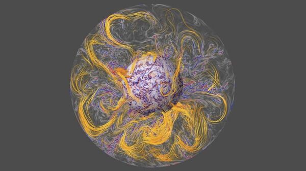 A simulation of the Earth’s magnetic field - Sputnik International