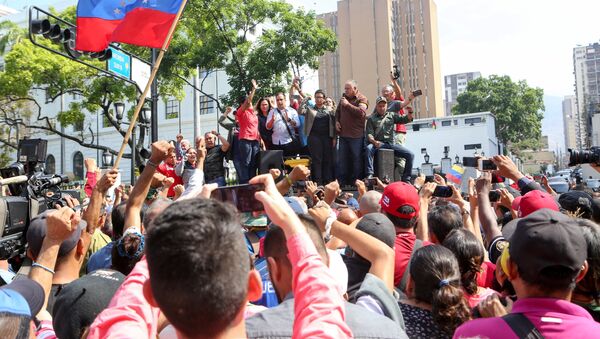 Venezuela's National Constituent Assembly President Diosdado Cabello speaks during a rally in support of the government of Venezuela's President Nicolas Maduro in Caracas - Sputnik International