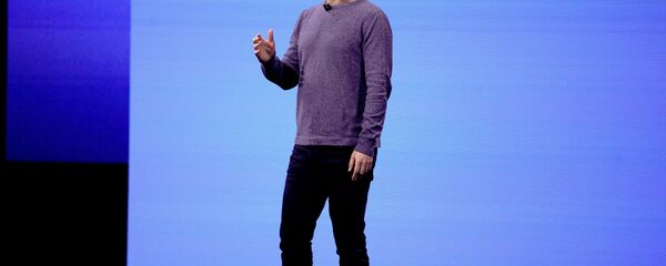Facebook CEO Mark Zuckerberg makes the keynote speech at F8, the Facebook's developer conference, Tuesday, April 30, 2019, in San Jose, Calif. Facebook CEO Mark Zuckerberg makes the keynote speech at F8, the Facebook's developer conference, Tuesday, April 30, 2019, in San Jose, Calif. - Sputnik International