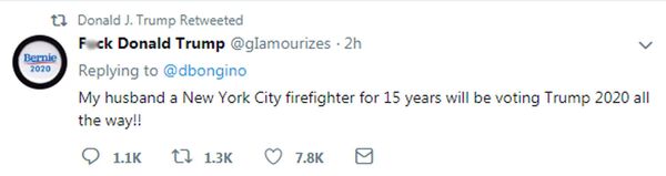 A screengrab of Donald Trump's retweet A screengrab of Donald Trump's retweet - Sputnik International