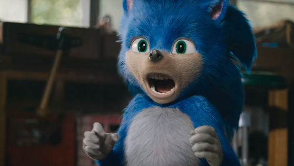 The original 'Sonic the Hedgehog' depiction in the original trailer that sparked outrage, led to redesign - Sputnik International