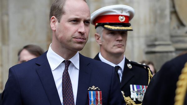 Prince William, Duke of Cambridge leaves after attending a service to honor submarine crews for 50 years of continuous at sea deterrent, at Westminster Abbey in London, Britain May 3, 2019. - Sputnik International