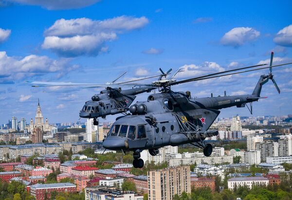 Military Mi-8 Helicopter Crashes in Saratov Region, Russia Military Mi-8 Helicopter Crashes in Saratov Region, Russia - Sputnik International