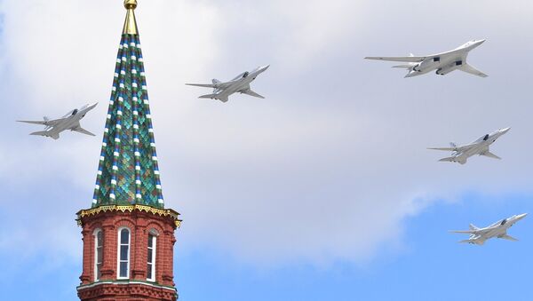 Tu-160 during V-Day parade rehearsal - Sputnik International