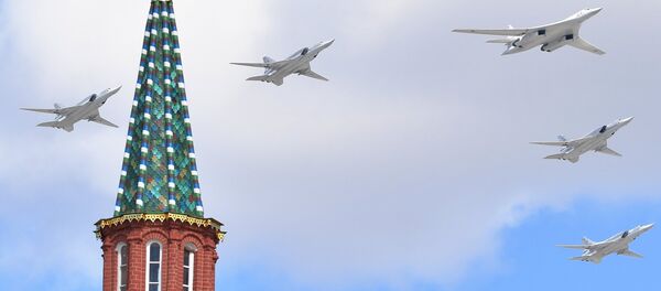 Tu-160 during V-Day parade rehearsal - Sputnik International