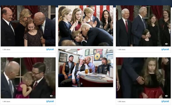 A realistic-looking parody site featuring images of Biden touching women and children appears to be doing quite well on Google and other major search engines, particularly for the search “Biden 2020 website.” A realistic-looking parody site featuring images of Biden touching women and children appears to be doing quite well on Google and other major search engines, particularly for the search “Biden 2020 website.” - Sputnik International