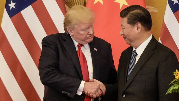US President Donald Trump (L) shakes hand with China's President Xi Jinping - Sputnik International