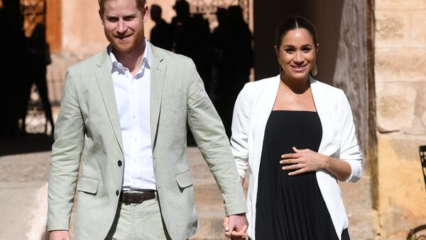 Britain's Meghan, Duchess of Sussex and Prince Harry the Duke of Sussex visit the Andalusian Gardens in Rabat, Morocco February 25, 2019 - Sputnik International